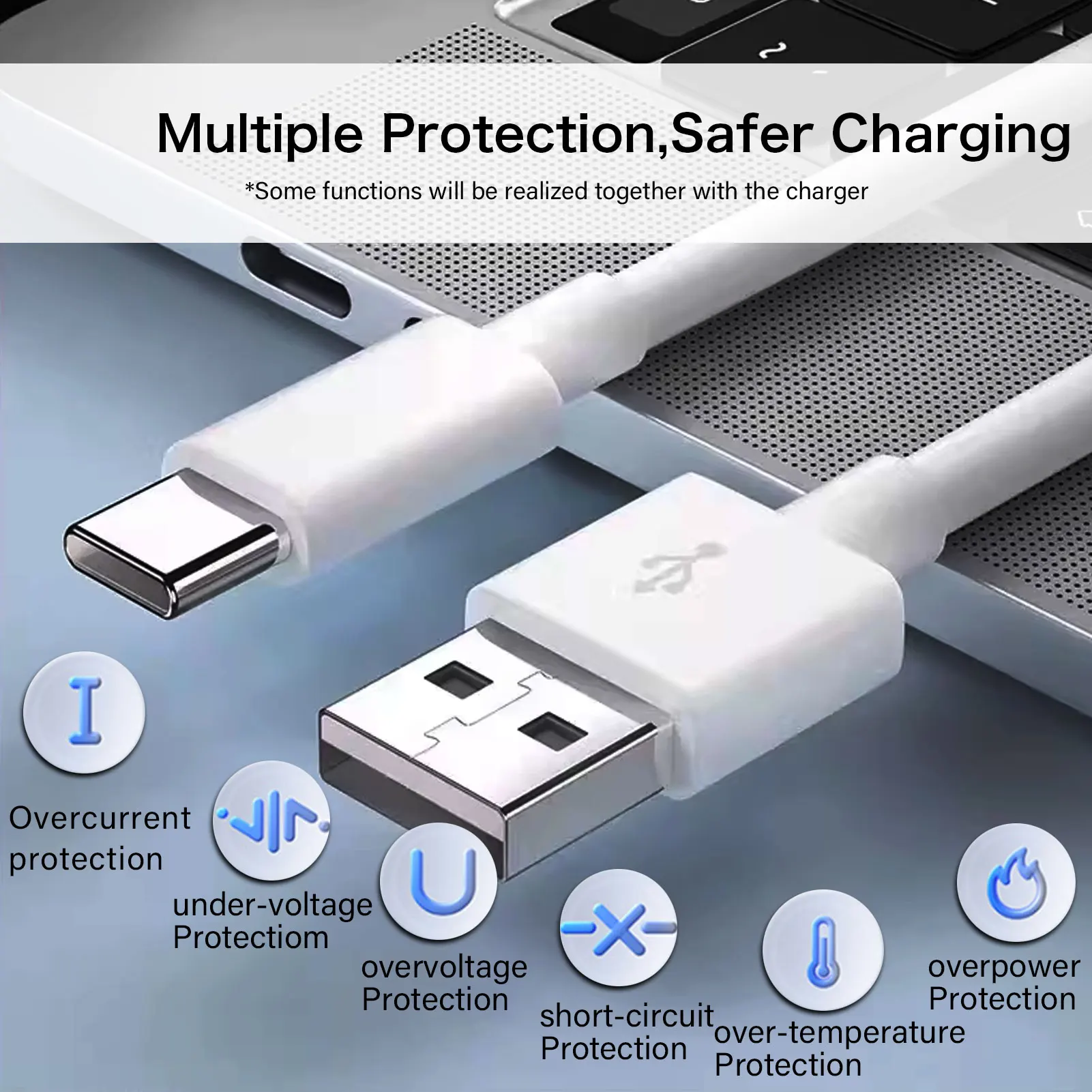 รูปสินค้า สายชาร์จเร็ว USB Type-C 80W สำหรับมือถือรุ่นใหม่