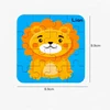 64 Pieces Wooden Puzzle Cartoon Animals Car Fruits Vegetables Pattern Jigsaw Puzzles Game Kids Educational Learning Toys 6