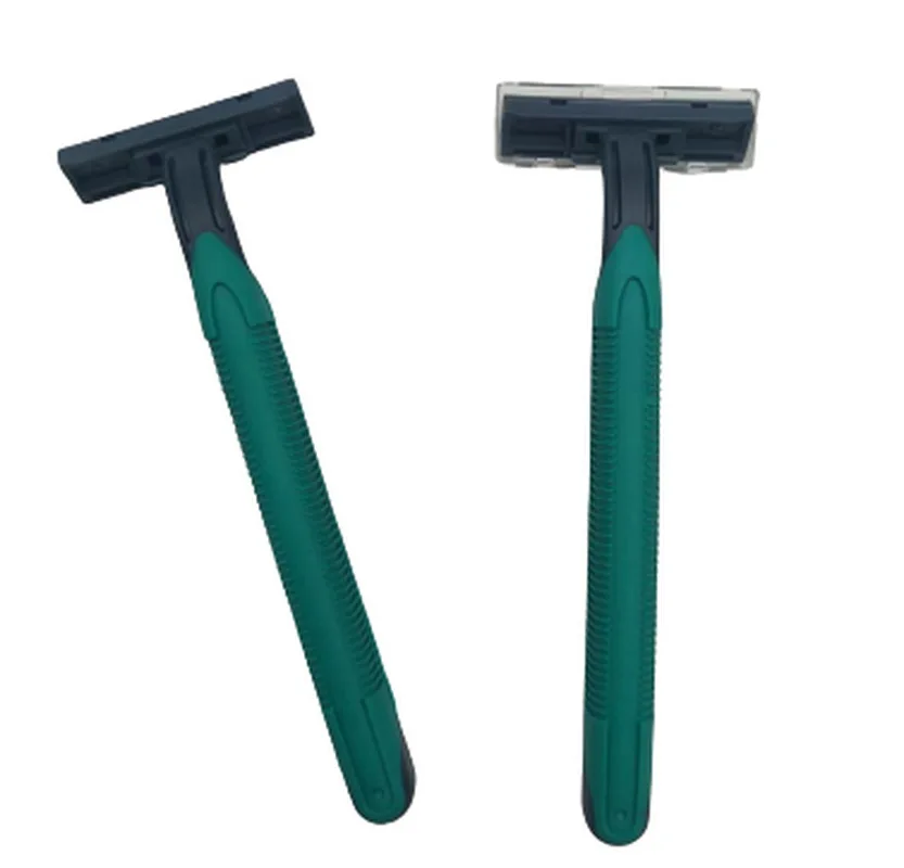 100pcs-factory-green-blue-razor-sharp-blades-razor-holder-shaving-razor-bladed-set-best-for-men-travel-or-hotel-dropshipping