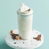 380/510ml Coffee Thermos Mug Anti-scald Portable Water Cup Stainless Steel 304 Coffee Cup Anti-slip Leakproof Car Cups 4