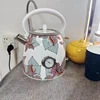 1.7L Retro Automatic Printed Electric Kettle Water Boiler 304 Stainless Steel Anti-dry thermometer1850w 220V 3