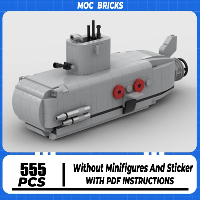 

Moc Building Bricks Military Deep Sea Submarine Model Technology Modular Blocks Construstion Toy DIY Set Assembly Gifts