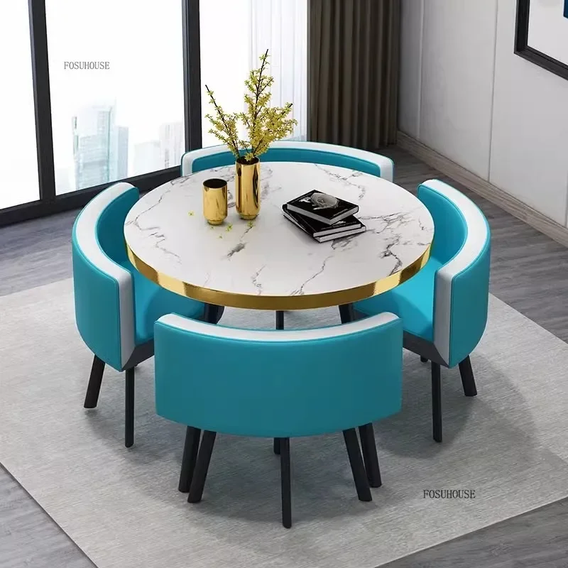 Light Luxury Home Furniture Modern Dining Tables High-end Reception Negotiation Dining Tables Restaurant Design Table and Chair