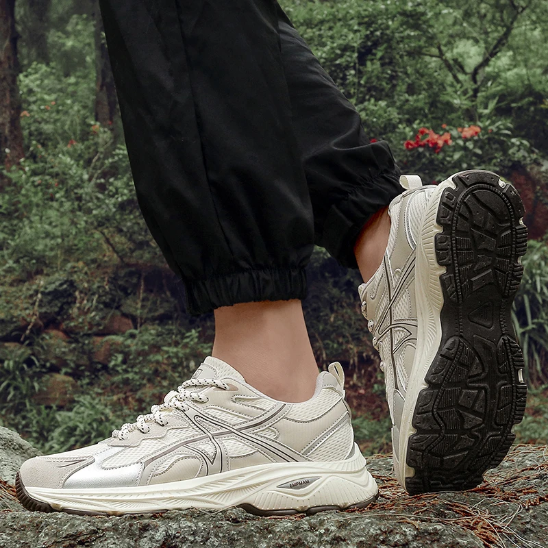 ArfaStep Black Silver Retro Dad Shoes Breathable Mesh Thick Sole Casual Running Sneakers for Men Women 6