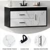 36 Inch Floating Bathroom Vanity with Sink, Wall Mounted Bathroom Vanity, 2 Drawers and Soft Close System Cabinet 4