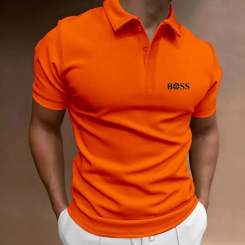 2024 negócios moda masculina de luxo camisa polo alta qualidade impresso verão ao ar livre fitness correndo secagem rápida camiseta golfe