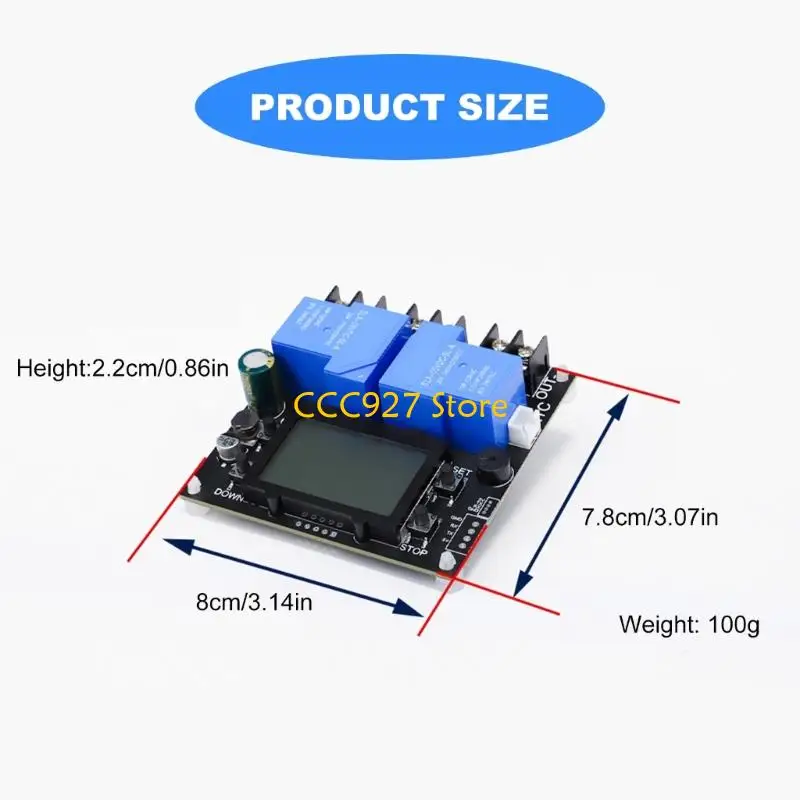 B03F 30A 릴레이 전압 보호기 LCD 디스플레이 리튬 산성 배터리 용 자동 컷오프 스위치 DC10V 110V DIY 애플리케이션