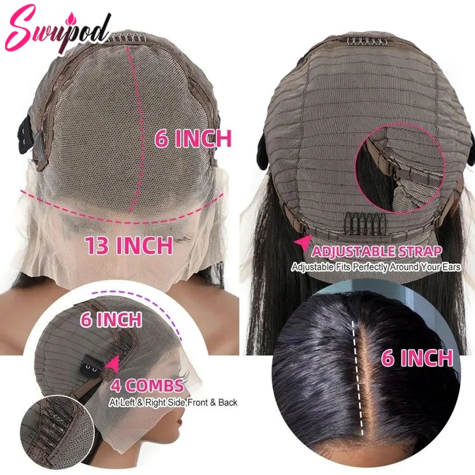 360 Full Lace 13x6 HD Lace Frontal Wig for Women 13x4 Frant Silky Straight Remy Human Hair Dark Black Glueless Pre Plucked 250% human hair wig,lace front wig,human hair wigs,front lace wig