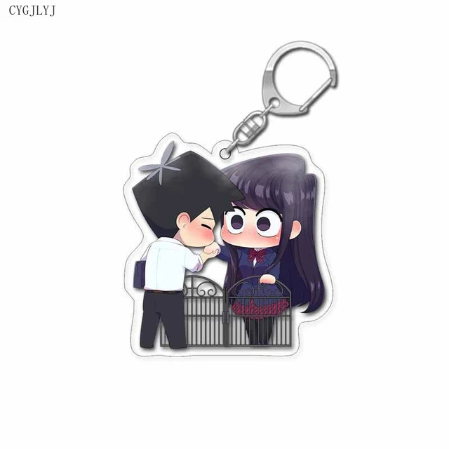 Anime Keychain Komi Can't Communicate Komi Shoko Keyring Hanging Accessories