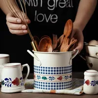 Creative Vintage Chopsticks Holder Drying Rack Separated Organizer Utensil Holder for Kitchen Dining Room Home Decor Storage 1