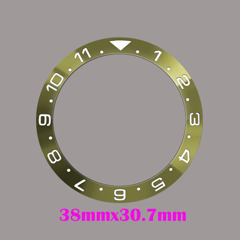 Mod Tilt 38mm * 30.6mm Ceramic Bezel GMT and diving watch inserts suitable for SUB SKX007 40mm men watch replacement Bezel