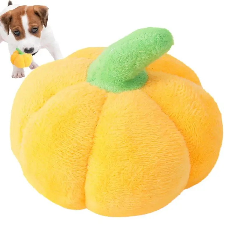 Pumpkin Dog Plush Cute Dog Interactive Puppy Toys Halloween Dog Toy