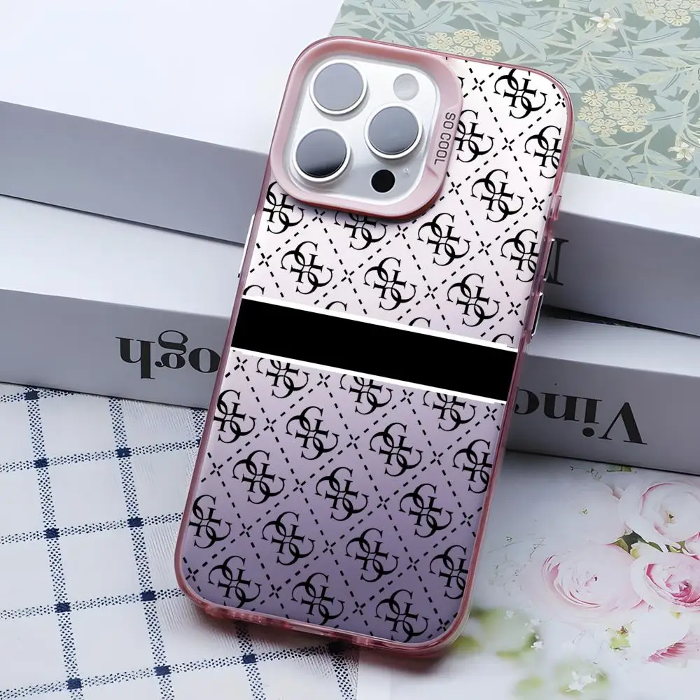 Luxury Silver Shell Phone Case with Stylish Letter Design