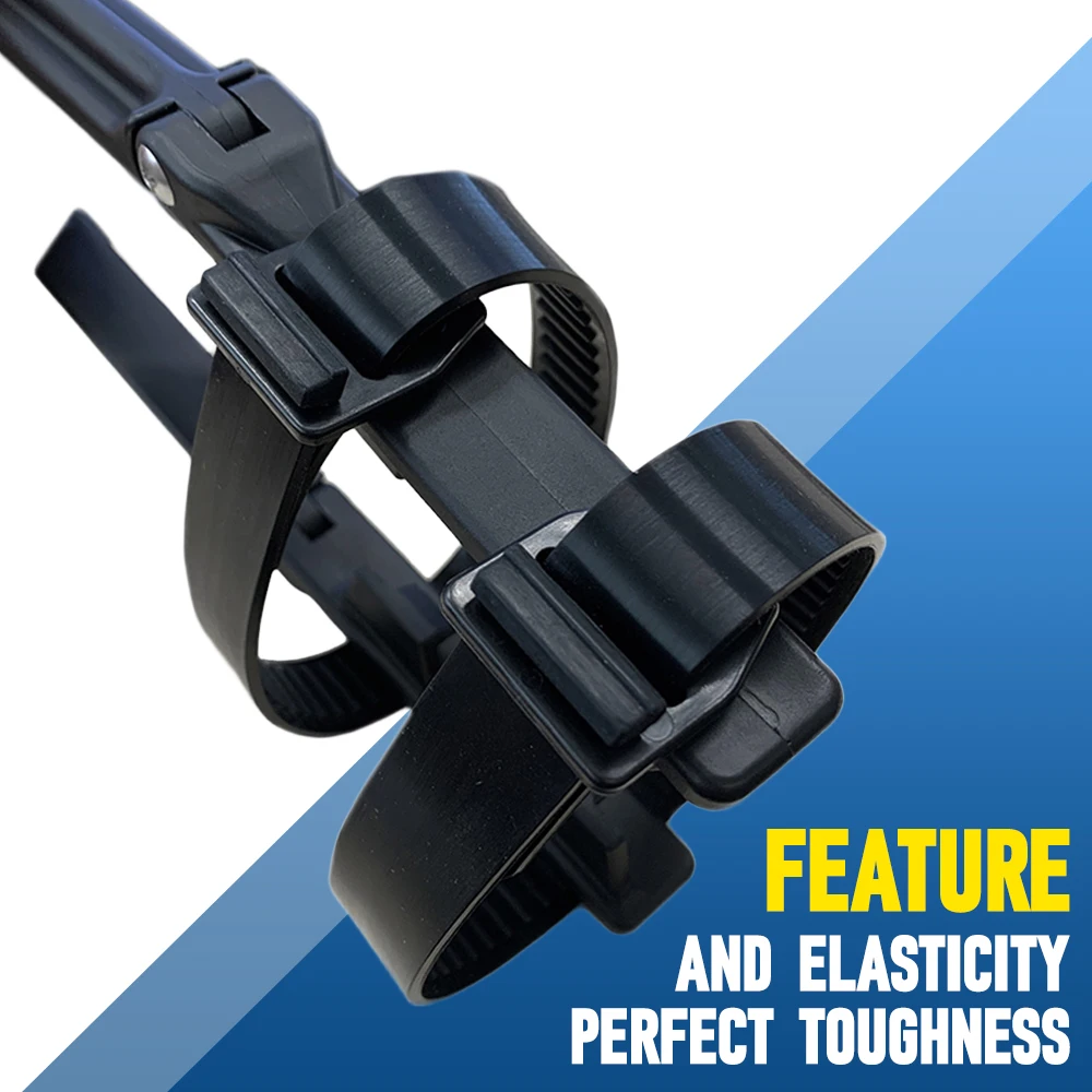 블랙 조절식 견인 미러 교체 스트랩, 미끄럼 방지 표면, SUV, 트레일러, RV, 트럭용 고무