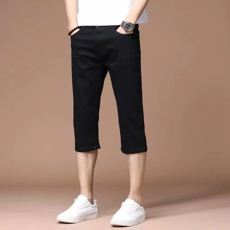 Short Jeans Pants for Men Stripe Gray Man Denim Shorts Harajuku Vintage  Blue Retro Summer Stretch Jorts Sale Luxury Spanx Xl Y2k - AliExpress