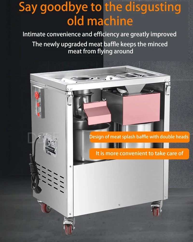 Description Picture 5 of itemCommercial Electric Vegetable Shredder Stainless Steel Meat Grinding And Cutting Integrated Machine