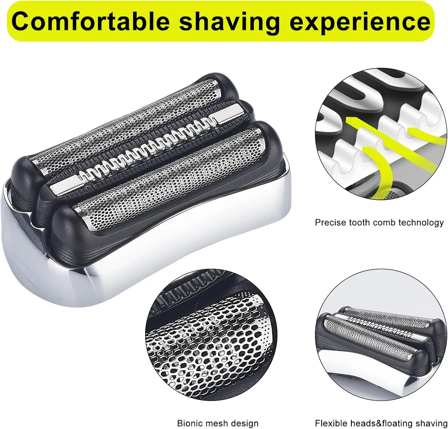 32S Replacement Head Fit For Braun 3 Series electric shaver 300S 301S 310S 5408 razor electric shaver head