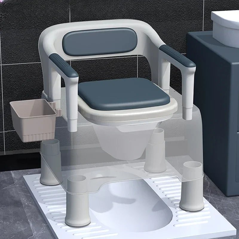 Portable Elderly Toilet Chair - Household Removable Toilets, Easy Clean, Convenient Backrest, Portable Toileting Solution 3