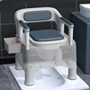 Portable Elderly Toilet Chair - Household Removable Toilets, Easy Clean, Convenient Backrest, Portable Toileting Solution 3