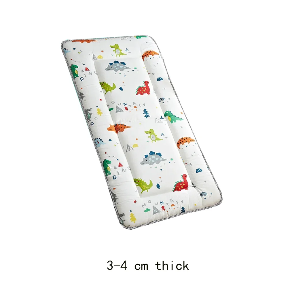 Baby Bed Mattress Pad 65x120CM 4CM Thick Crib Bedding Set Breathable Boys Girls Cartoon Cot Mattress Cover Warm Bedding Sheet