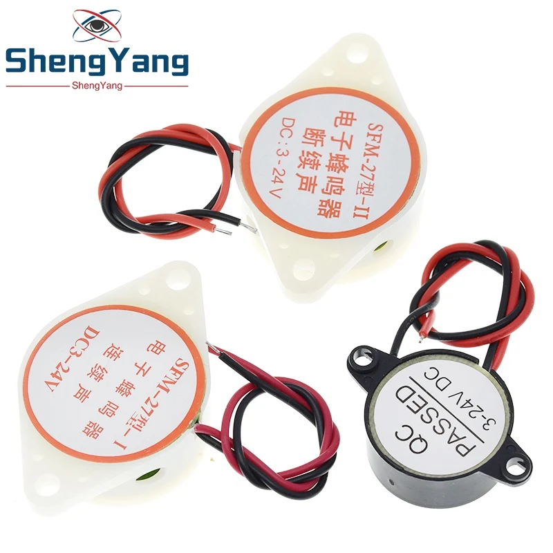 High-Decibel Electronic Buzzer with Intermittent & Continuous Alarm Beep