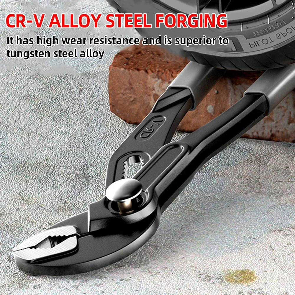 Сверхмощный Быстрый ключ для труб, Универсальный Регулируемый ручной инструмент для сантехники, 7/8/10/12 дюймов, большое отверстие