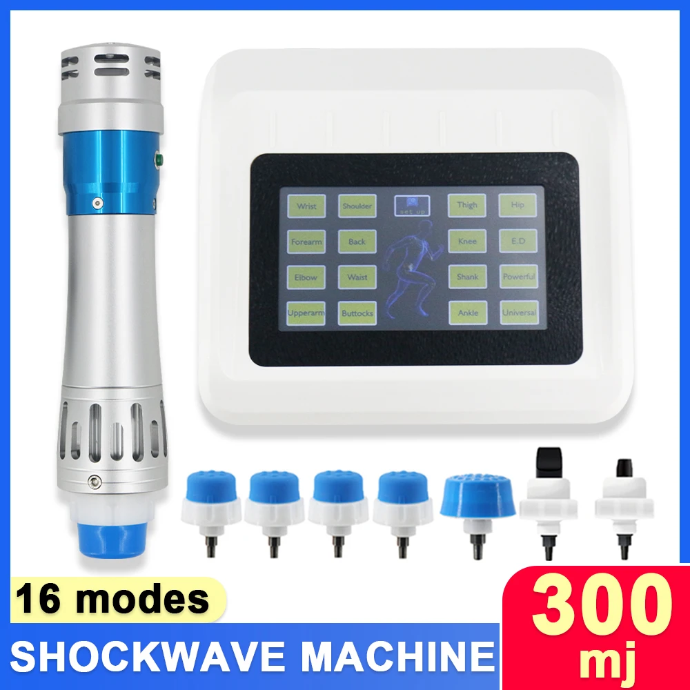 

Shockwave Therapy Machine With 7 Heads ED Treatment Pain Relief Relax Physiotherapy Body Massager 300mj Shock Wave Equipment