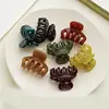Women Square Semicircle Catch Clip Elegant Hairpins Jelly Color Crab Barrette Acrylic Small Hair Claws Hair Accessories Gifts