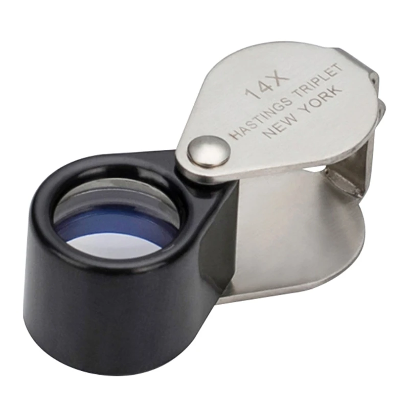 

14X Pocket Folding Glass Jewelers Eye Loupe Jewelry Loop Magnifier Dropship