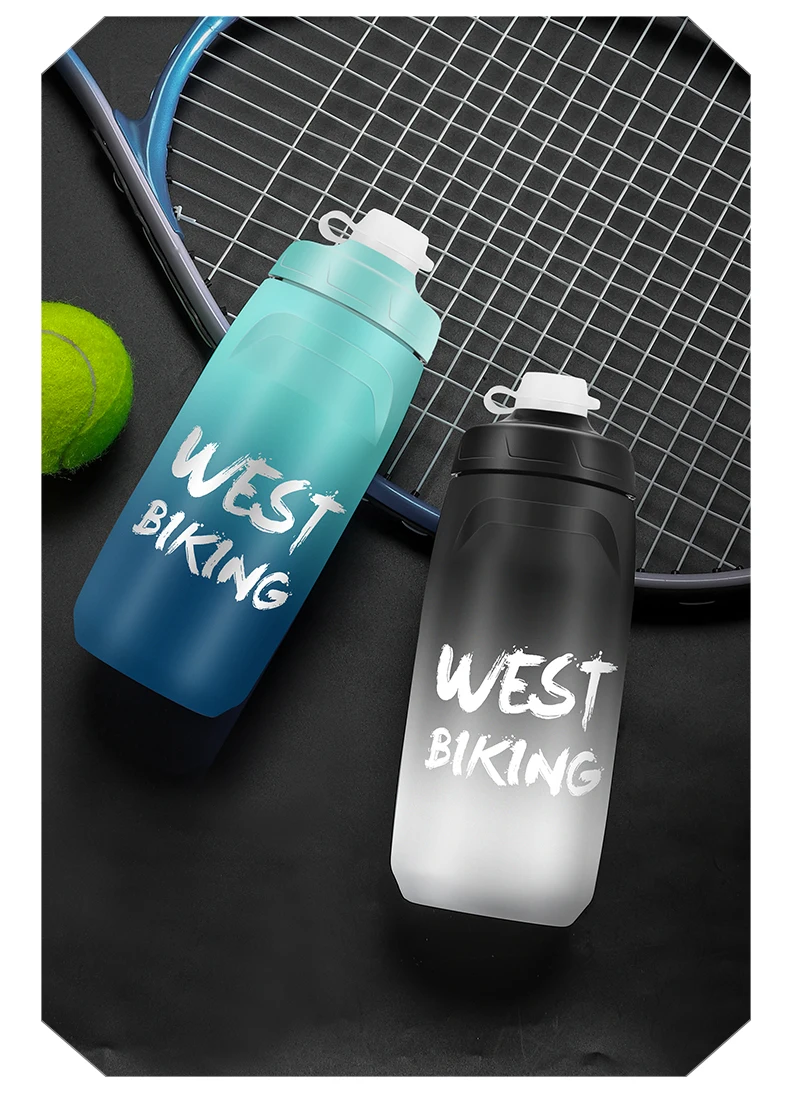 West Biking Radfahren Wasser flasche 620ml Lebensmittel qualität auslaufs icher Fitness Laufen Camping Wandern Sport kessel Fahrrad Flaschen halter – Detail 14