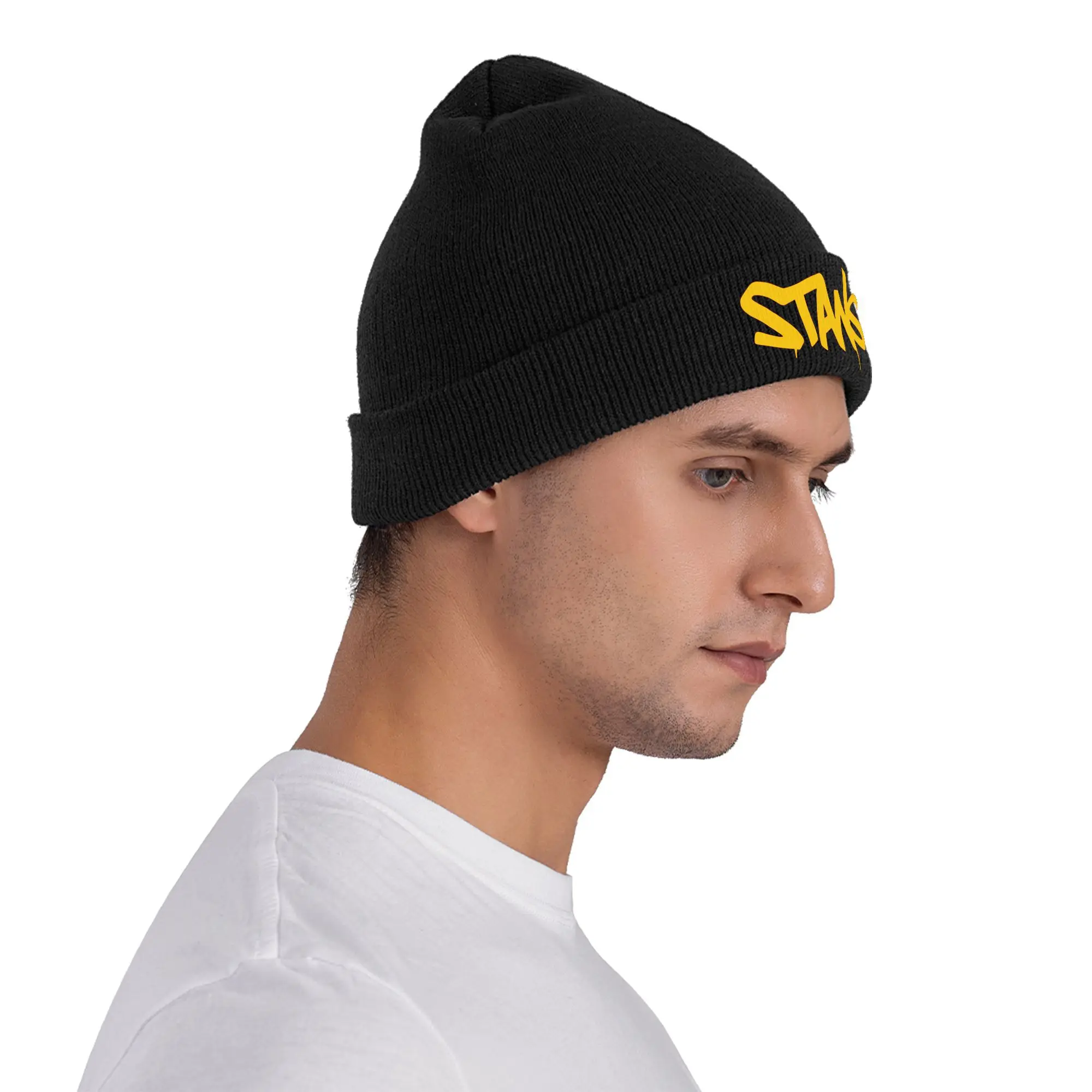 EMINEM STANS Album Motorhaube Hüte Beanie Hüte Winter Gedruckt Skullies Beanies Niedlich Weiblich Männlich Outdoor Thermische Elastische Kappe – Detail 3