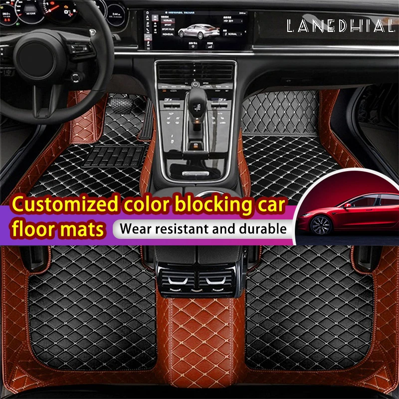 

Custom Color Blocking Leather Car Floor Mats For Opel All Models Astra G H Antara Vectra B C Zafira A B Car Interior Accessories