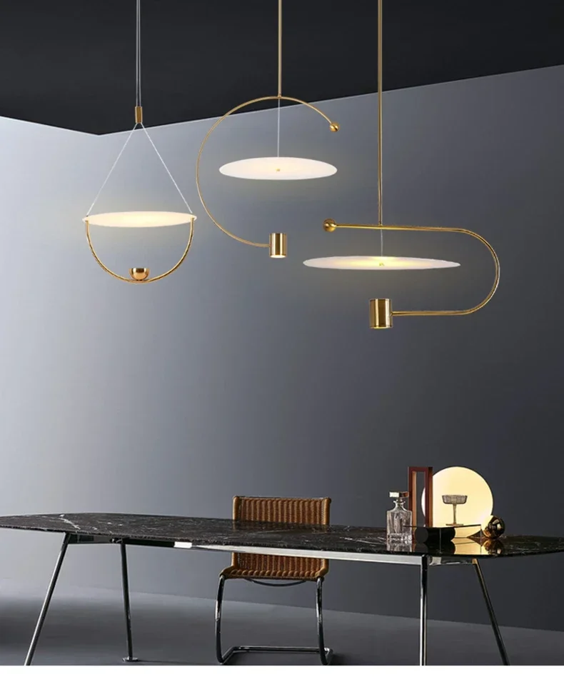 Description Picture 2 of itemModern Nordic LED Pendent Light for Living Dinning Room Chandeliers Black/Gold Iron Kitchen Light Indoor Home Decor Hanging Lamp