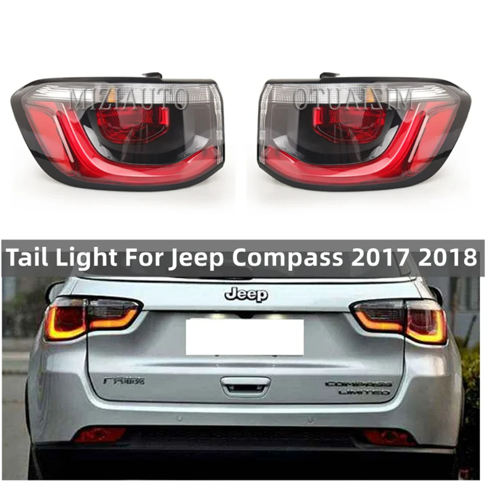 

Tail Light For Jeep Compass 2017 2018 Tail Light With Bulb Rear Turn Signal Taillights Rear Brake Light Warning Light