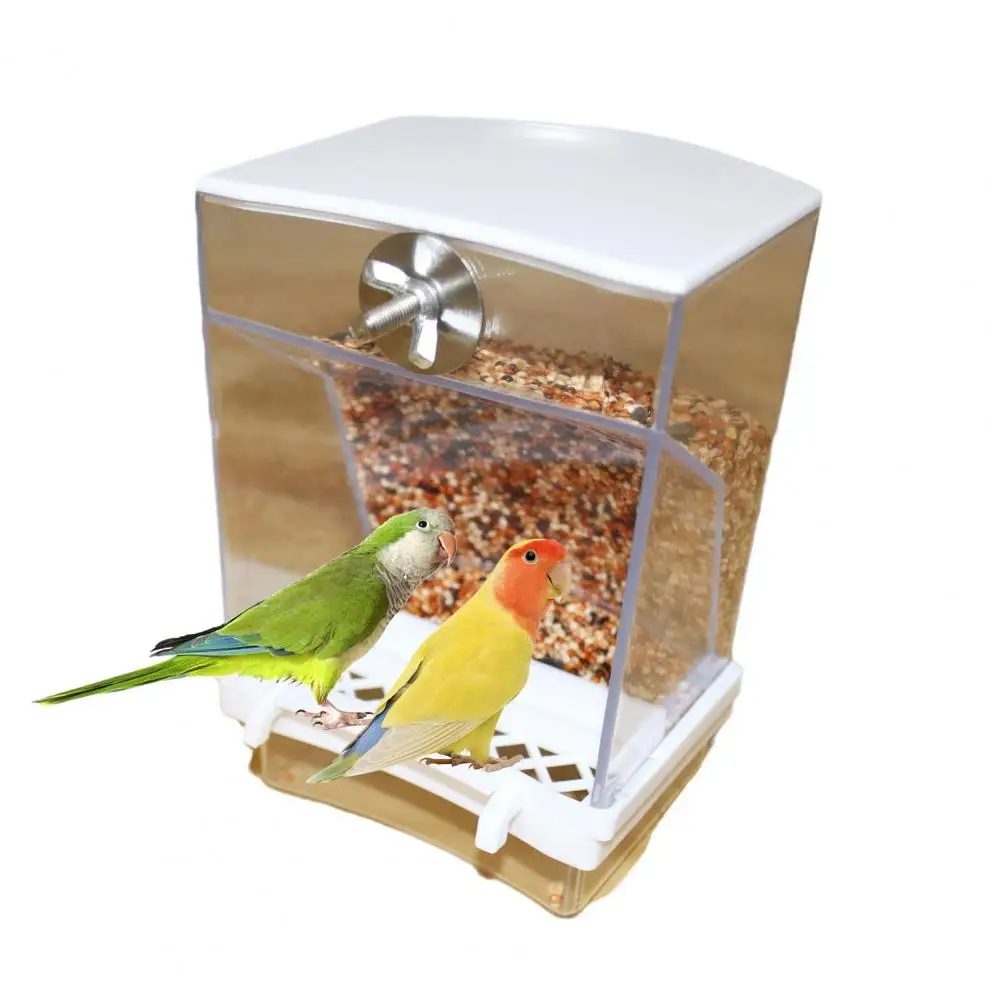 

Кормушка для птиц с полуоборками, прозрачная кормушка для мелких птиц, для клетки