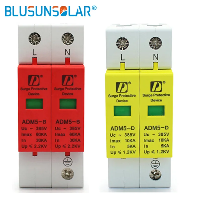 Ac Din Rail Protezione Contro Le Sovratensioni Scaricatore Di Illuminazione Spd 2P Protezione Contro Le Sovratensioni Per La Casa Dispositivo Di Prote