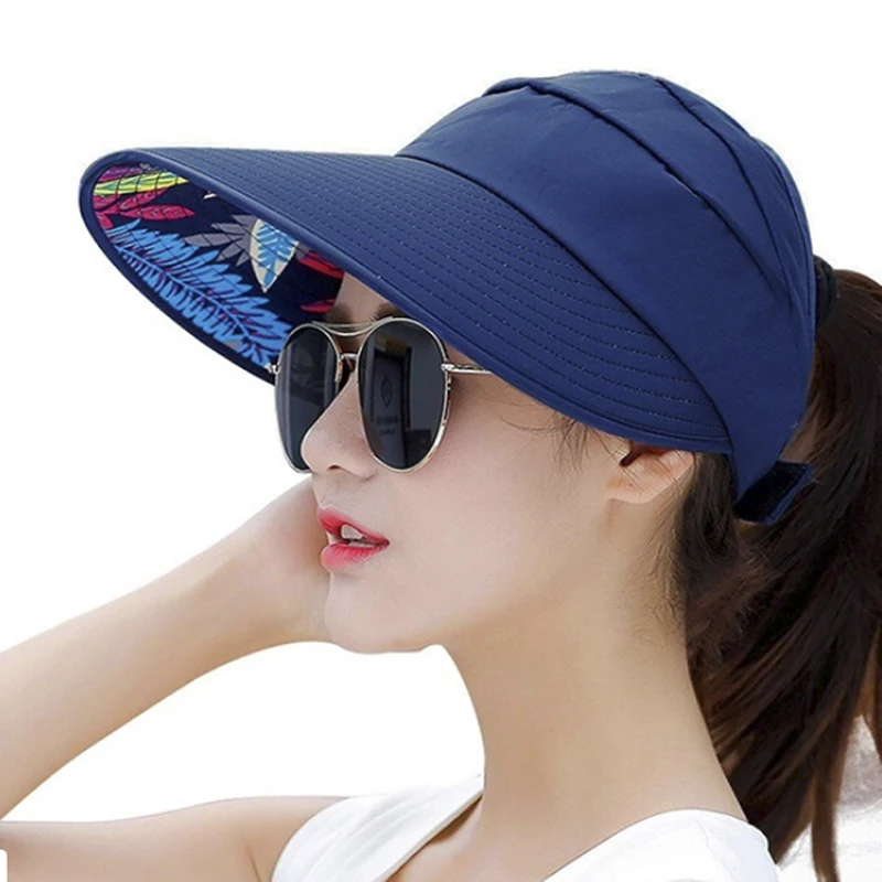 2022 NEW 1PC Women&s Anti-UV Fashion Wide Brim Summer Beach Sun Outdoor Hiking Folding Hat