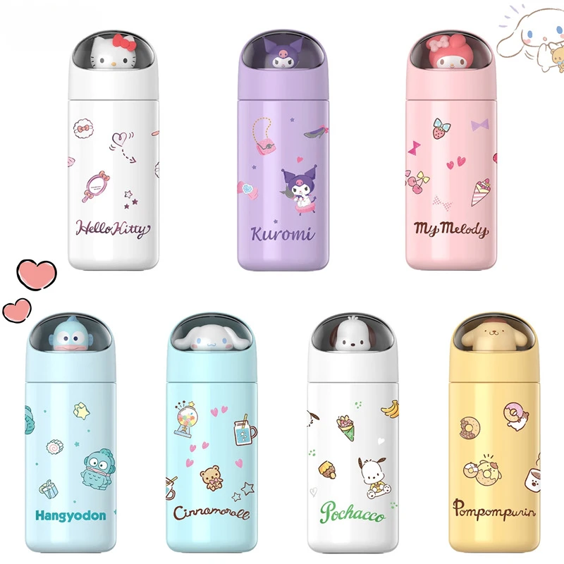

350ML Cartoon Hello Kittys cinnamorolls Pochaccos Insulation Cup Kawaii Office Home Handy Cup Student High Beauty Water Cup Gift