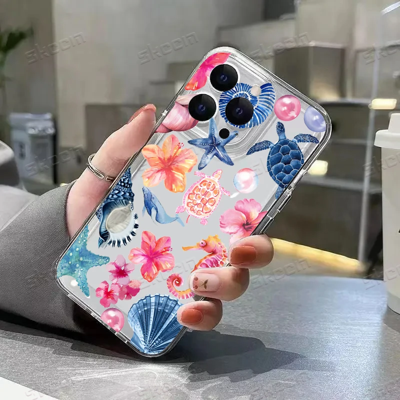 Blue Ocean Animals Shockproof Silicone Phone Case