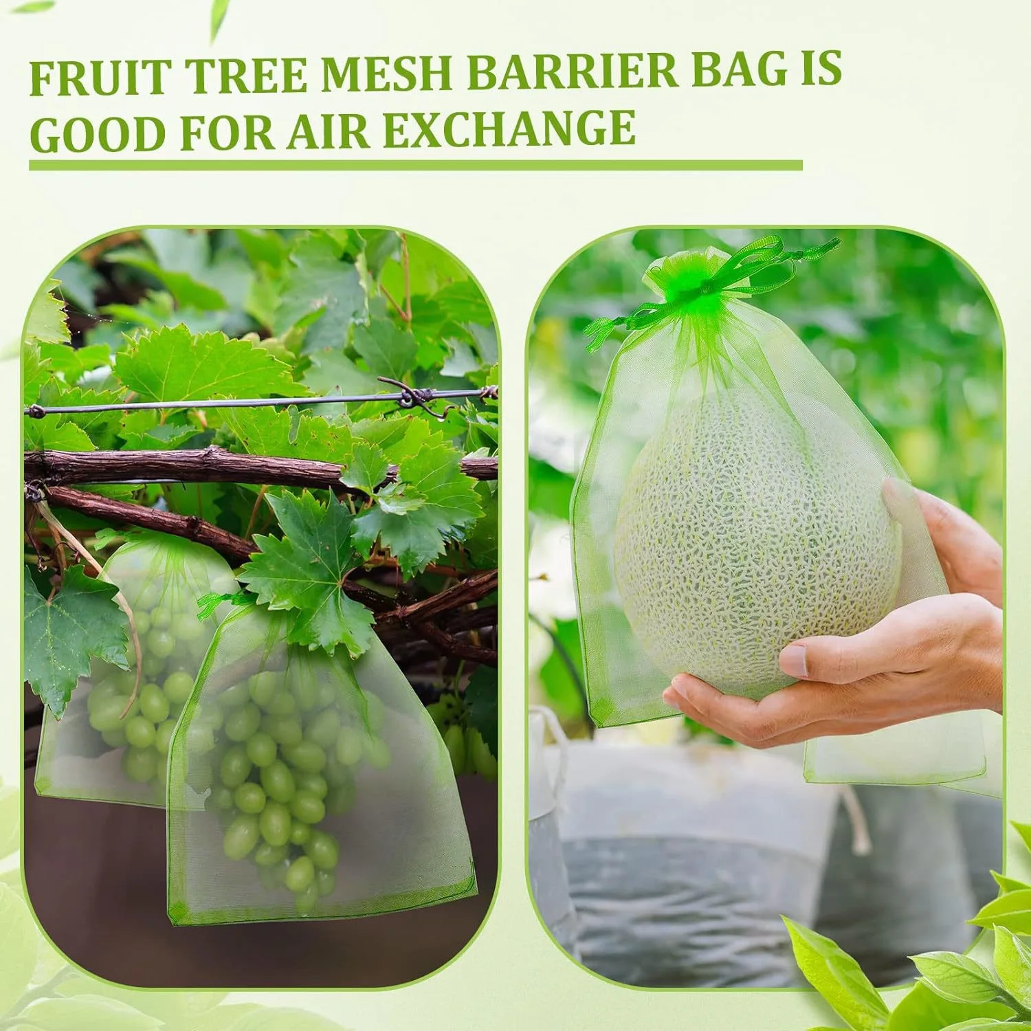 Fruit Protection Bags 50pcs Anti-Bird Garden Netting Bags Strawberry Grapes Mesh Bag Plante Vegetable Netting Cover Garden Tool
