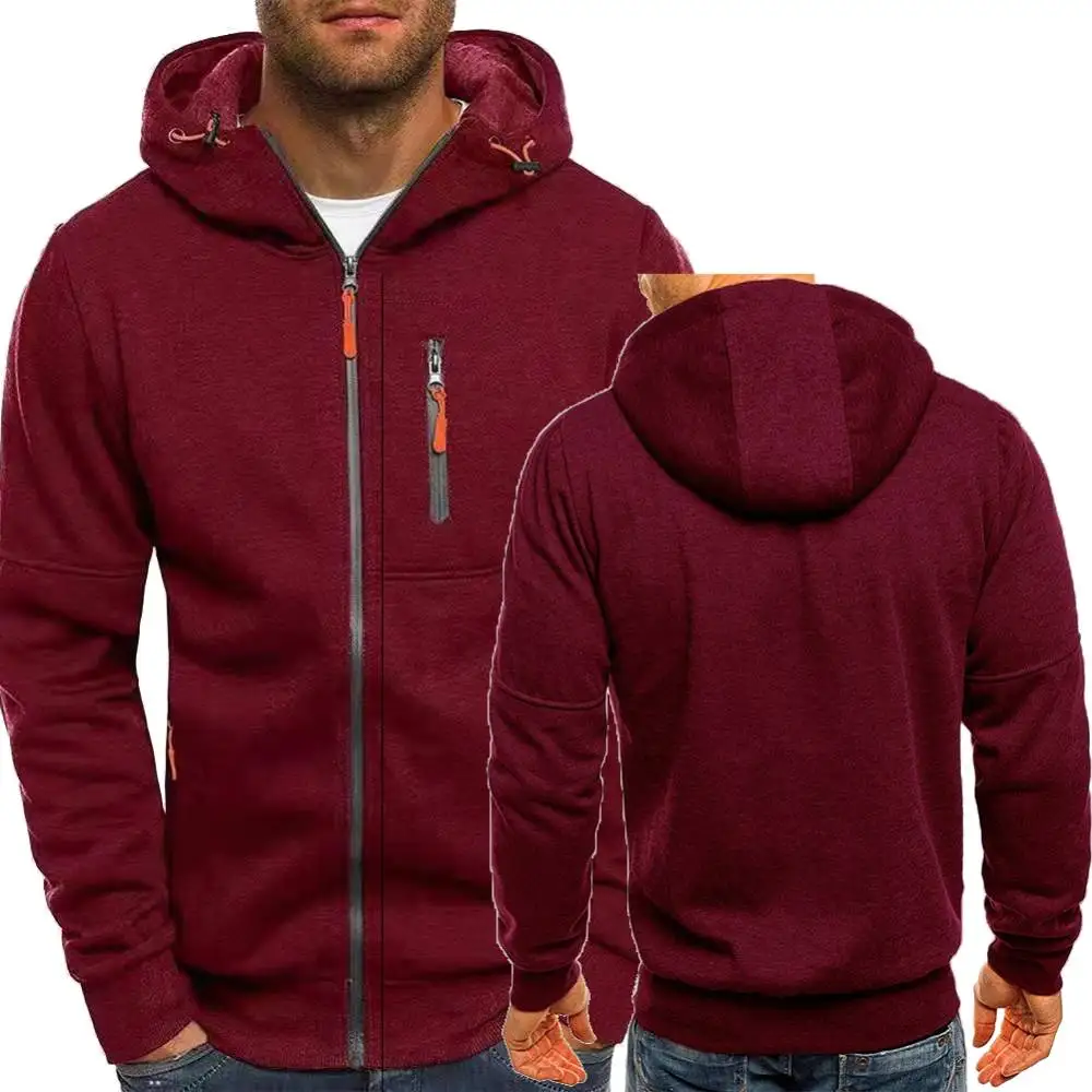 New Men Hoodies Casual Sports Winter Long-sleeved Cardigan Hooded Men's Hoodie European European Large Size M-4XL