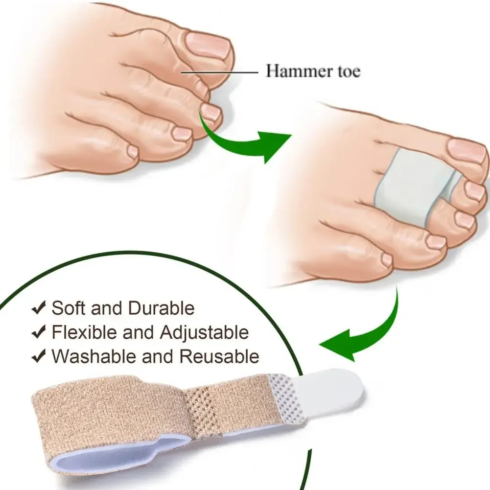 Toe Finger Straightener Hammer Tape Hallux Valgus Corrector Bandage Toe Separator Splint Wraps Foot Care Supplies 6/12/24/50Pcs