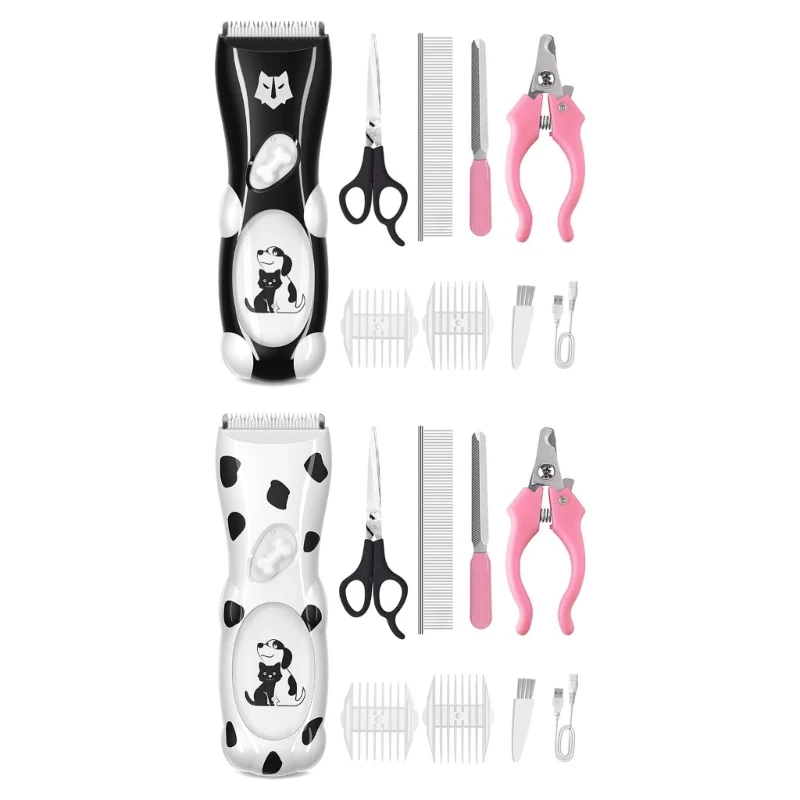 P82E Pet Dogs Hair Clippers Combs Set Electric Dogs Clippers