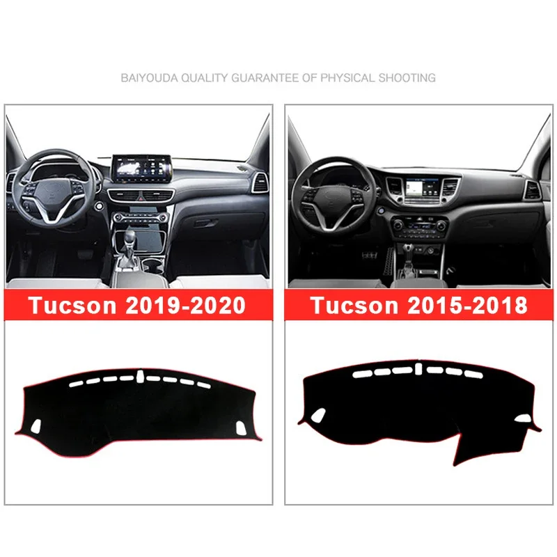 For Hyundai Tucson Tl 2015- Car Dashboard Avoid Light Pad Instrument Platform Cover Mats Accessories 3d Auto Parts