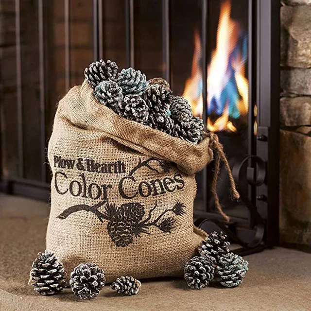 Burning Fireplace Pine Cones Wood Burning Accessories, Fireplace, Campfire,  Fire Pit Blue And Green Colored - AliExpress