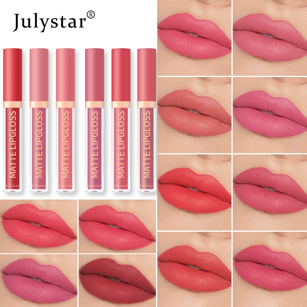 

Julystar 12 Color Lipstick Lip Glaze Red Velvet Lipstick Women Makeup Lip Gloss Matte Liquid Lipstick Party Daily Cosmetics