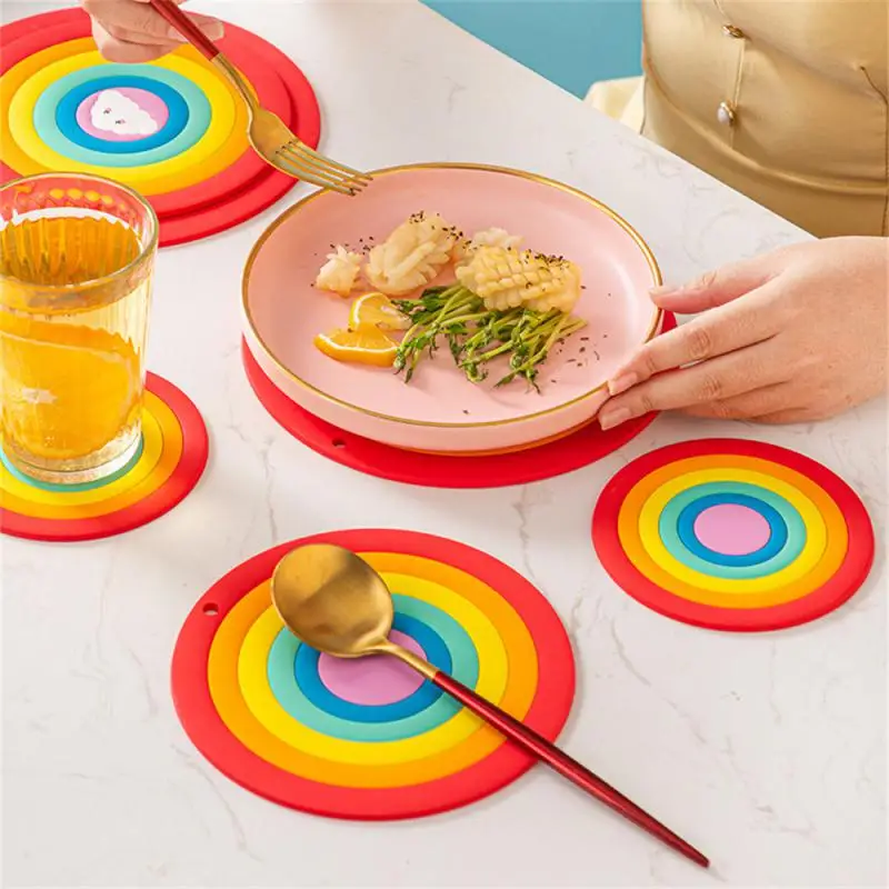 

Cup Cushion Multifunctional Heat-insulating Plate Non-slip Dinnerware Placemat Home Decorative Ornaments Tableware Mat Placemats