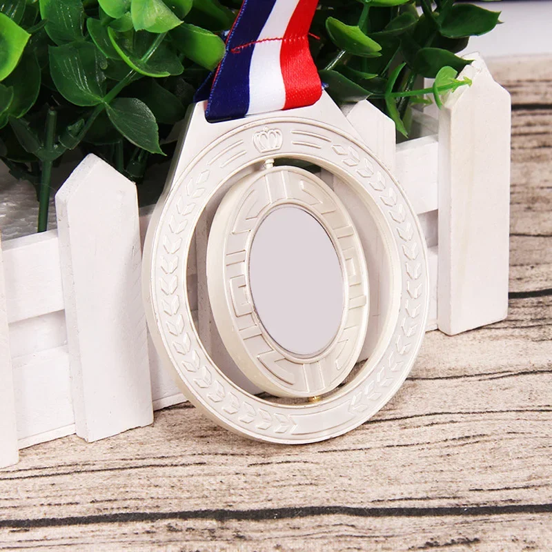 Customized Creative Flip Medal for Children's Competition, Trophy Tag, Gold, Silver, Bronze, Award, Souvenir for Students, 10Pcs