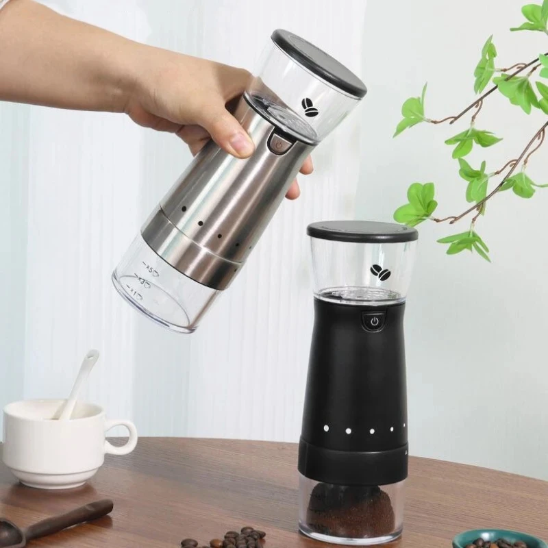 New Electric Coffee Grinder USB Rechargeable Home Stainless