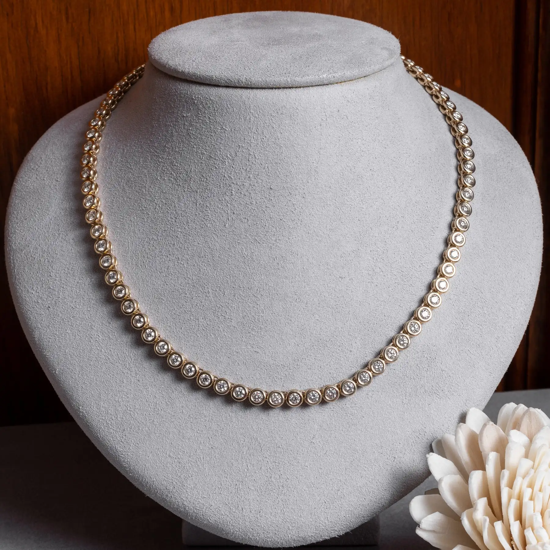 Cubic Zirconia Tennis Necklace and bracelet Jewellery Set – EchStudioCo